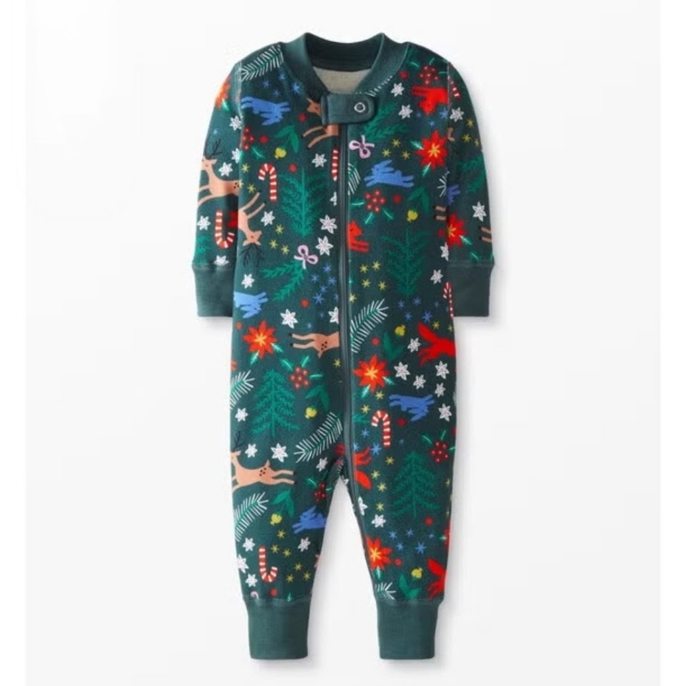 NWT Hanna Andersson Baby Zip Sleeper In Winter Wonderland Size 0-3 Months